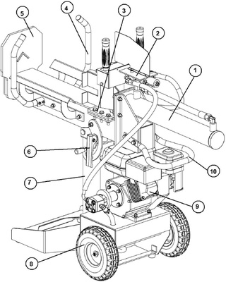 Parte troncos gasolina VG  3 en 1 22 toneladas
